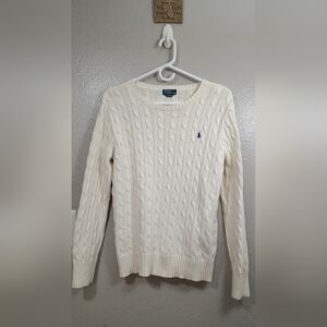 Polo by Ralph Lauren Men's Cream Cable Knit Sweater